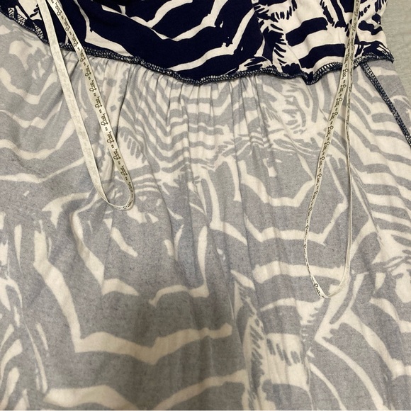 Lilly Pulitzer Sloan Oh Cabana Navy and White Zebra Print Maxi Dress Size M - Picture 8 of 14